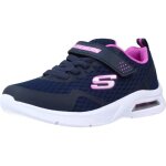 Basket enfant - skechers - 104852 - bleu - lacets - textile