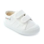 Basket enfant victoria - blanc - scratch - textile - fille Basket enfant victoria - blanc - scratch - textile - fille