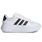 Baskets femme - adidas - grand court platform - blanc - synthtique - lacets - plat