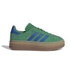 Basket femme - adidas originals - gazelle bold w - cuir - vert - plat
