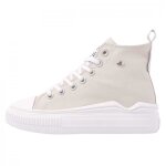 Baskets femme british knights kaya flow mid - beige - textile - british knights - femme - plat - lacets ...