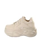 Baskets femme buffalo blader one - cream - semelle compense - vegan