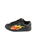 Baskets femme buffalo liberty - buffalo - noir - lacets - plat - synthtique