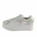 Baskets femme buffalo paired butterfly - buffalo - blanc - synthtique - plat - lacets