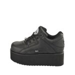 Baskets femme - buffalo - tower - similicuir - noir / noir