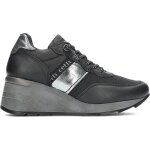 Baskets femme cetti c - 1149 nature - cetti - noir - lacets - compens� - cuir