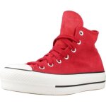Baskets femme - converse - chuck taylor all star lift suede - rouge - talon plat - lacets Baskets femme - converse - chuck taylor all star lift suede - rouge - talon plat - lacets