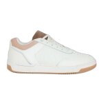 Baskets femme le coq sportif park w monogramme - blanc - cuir - lacets plats - semelle en caoutchouc