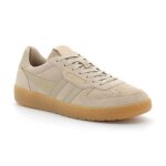 Basket pour femme en daim - nubuck hawk beige - gola - syst�me de fermeture � lacets - talon plat
