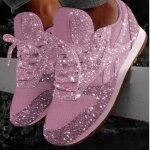 Baskets pour femmes - ecelen - automne / hiver - paillettes strass - fond pais - respirantes