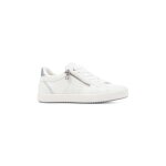 Baskets femme geox blomiee - geox - blomiee - blanc - white / silver - lacets - plat - synth�tique