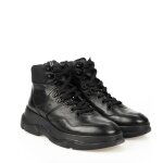 Baskets femme geox d04hzb 08554 macaone b - noir - dessus synthtique - talon plat - lacets