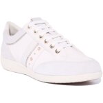 Baskets femme - geox - d myria - cuir - blanc - lacets