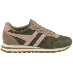 Baskets femme gola daytona - vert - jogging r�tro des ann�es 90 - tige en nylon et daim