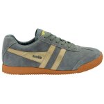 Baskets femme gola harrier mirror - bleu - femme - ash / gold / gum - lacets - daim - nubuck