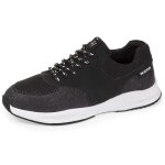 Isotoner baskets confort mix matires noir femme