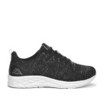 Baskets pour femme - kappa rostie - dessus en polyester - noir gris