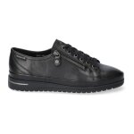 Baskets femme - mephisto june - cuir noir - talon compens 2. 5cm - fermeture  zip - bout rond