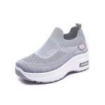 Baskets femmes - mobigarlan - chaussures de sport - gris - lacets - synthtique xd242