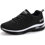 Baskets femme mode chaussures de running air - kianii - chaussures de sport - noir - textile - lacets ...