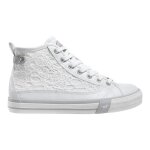 Baskets femme - mustang - 1272502 blanc - talon plat - fermeture  zip - bout rond