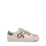 Baskets femme - no name - arcade straps side - effet croco - scratch - dove / l. gold / mercure
