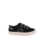 Basket femme - no name - arcade straps side g. suede / cristy - scratch - cuir - noir