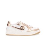 Basket femme - no name - plato m straps - beige - scratch - textile