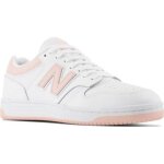 Baskets femme - new balance - bb480 - lacets - cuir - blanc