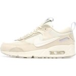 Baskets femme nike air max 90 futura - beige - tige en textile - fermeture par lacets