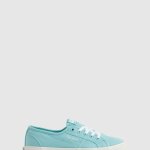 Baskets pour femme - pepe jeans - 100% coton - vert - textile - lacets