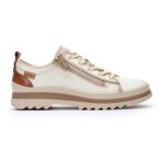 Baskets femme - pikolinos - vigo w3w - 6979c1 - blanc - nata - lacets - plat