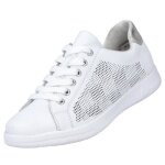 Baskets femme rieker - 45606 - 80 - cuir blanc - lacets - ultra - l�g�re