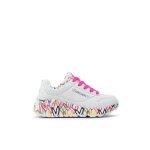 Baskets femme - skechers - uno lite - blanc - plateforme - laage