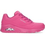 Baskets femme - skechers - uno stand on air 73690 - blanc - compens� - cuir