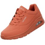 Baskets femme - skechers - uno stand on air - orange - compens� - lacets