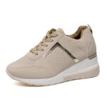 Baskets femmes sneakers wedge chaussures  talon compens femme chaussures de sport marche confortable ...