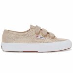 Baskets femme - superga - 2750 straps lame - jaune - scratch - tige lame