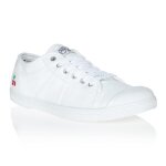 Baskets femme le temps des cerises - basic 02 blanc - toile - rouge