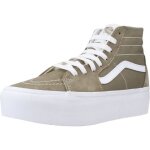 Basket femme - vans - 135057 gris - textile - lacets - plat