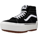 Baskets femme - vans sk8 - hi stacked noir - plateau - textile