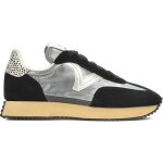 Baskets femme - victoria - modle 1134111 - noir - lacets - plat - textile