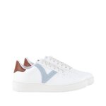 Basket femme - victoria - 1258202 - cuir - lacets - bleu