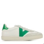 Baskets femme victoria berlin ciclista - victoria - effet cuir et crote de cuir - vert - lacets - plat ...