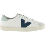 Baskets femme - victoria - berlin cuir - blanc - lacets