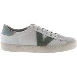 Baskets femme - victoria - berlin piel contraste - cuir - blanc - plat - adulte - lacets