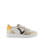 Baskets femme victoria - victoria - platino / noir / orange - textile - plat - lacets