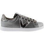 Baskets femme victoria tenis metal - gris anthracite - lacets - cuir - confort exceptionnel