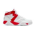 Basket fila m - squad mid - homme - blanc / rouge - lacets