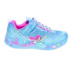 Baskets fille - skechers - mermaid dreams - lumineuses - scratch - vegan bleu multicolore